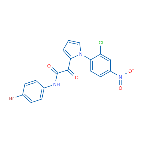 N-(4-Bromophenyl)-2-[1-(2-chloro-4-nitrophenyl)-1H-pyrrol-2-yl]-2-oxoacetamide 1g