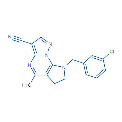 3-[(3-Chlorophenyl)methyl]-7-methyl-1,3,8,12-tetraazatricyclo[7.3.0.0^{2,6}]dodeca-2(6),7,9,11-tetraene-10-carbonitrile 1g