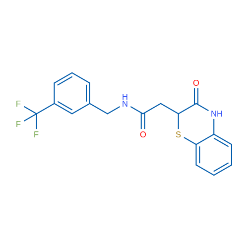 2-(3-Oxo-3,4-dihydro-2H-1,4-benzothiazin-2-yl)-N-{[3-(trifluoromethyl)phenyl]methyl}acetamide 25mg