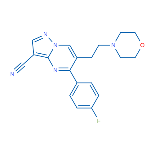 5-(4-Fluorophenyl)-6-[2-(morpholin-4-yl)ethyl]pyrazolo[1,5-a]pyrimidine-3-carbonitrile 1g