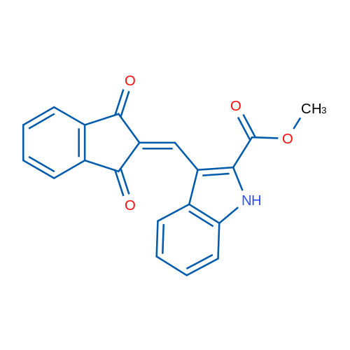 Methyl 3-[(1,3-dioxo-2,3-dihydro-1H-inden-2-ylidene)methyl]-1H-indole-2-carboxylate 1g