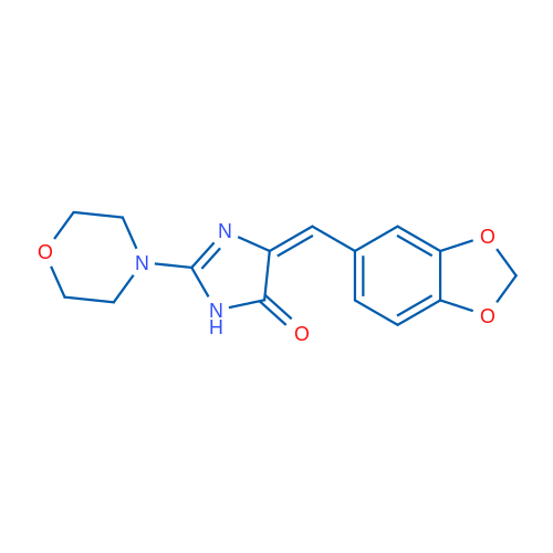 (4E)-4-[(2H-1,3-Benzodioxol-5-yl)methylidene]-2-(morpholin-4-yl)-4,5-dihydro-1H-imidazol-5-one 1g