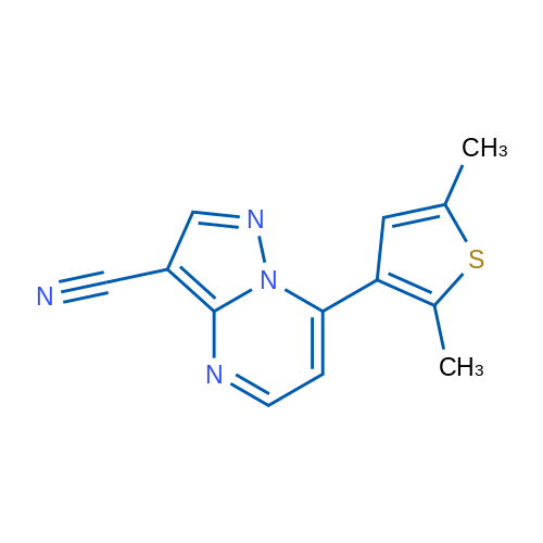 7-(2,5-Dimethylthiophen-3-yl)pyrazolo[1,5-a]pyrimidine-3-carbonitrile 1g