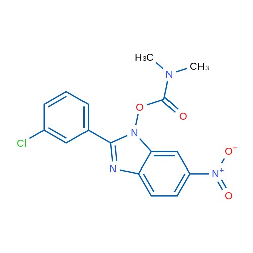 2-(3-Chlorophenyl)-6-nitro-1H-1,3-benzodiazol-1-yl N,N-dimethylcarbamate 1g
