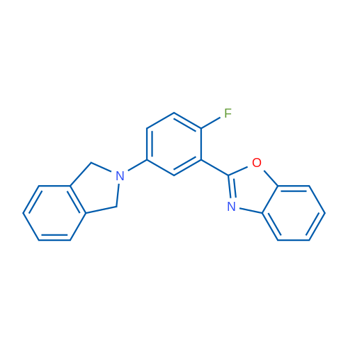 2-[5-(2,3-Dihydro-1H-isoindol-2-yl)-2-fluorophenyl]-1,3-benzoxazole 1g