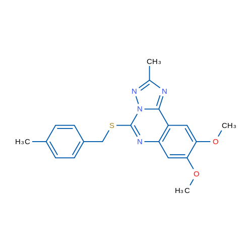 8,9-Dimethoxy-2-methyl-5-{[(4-methylphenyl)methyl]sulfanyl}-[1,2,4]triazolo[1,5-c]quinazoline 1g