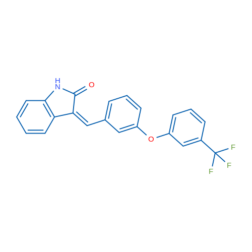 (3Z)-3-({3-[3-(trifluoromethyl)phenoxy]phenyl}methylidene)-2,3-dihydro-1H-indol-2-one 1g