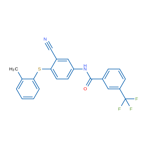 N-{3-cyano-4-[(2-methylphenyl)sulfanyl]phenyl}-3-(trifluoromethyl)benzamide 1g