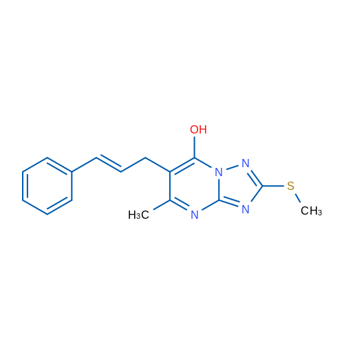 5-Methyl-2-(methylsulfanyl)-6-[(2E)-3-phenylprop-2-en-1-yl]-[1,2,4]triazolo[1,5-a]pyrimidin-7-ol 1g
