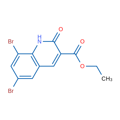 Ethyl 6,8-dibromo-2-oxo-1,2-dihydroquinoline-3-carboxylate 1g