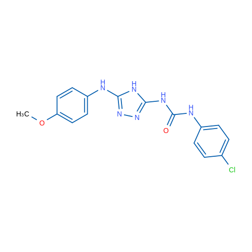1-(4-Chlorophenyl)-3-{5-[(4-methoxyphenyl)amino]-4H-1,2,4-triazol-3-yl}urea 1g