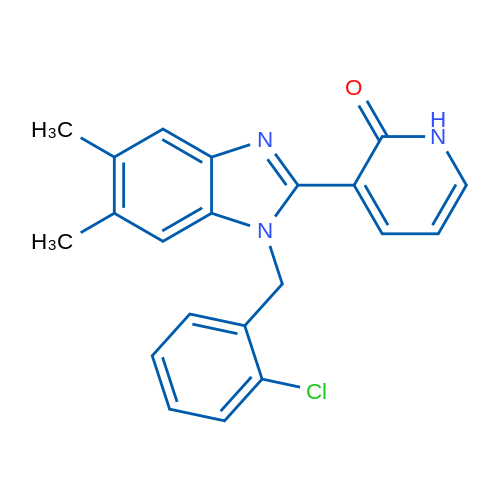 3-{1-[(2-chlorophenyl)methyl]-5,6-dimethyl-1H-1,3-benzodiazol-2-yl}-1,2-dihydropyridin-2-one 1g