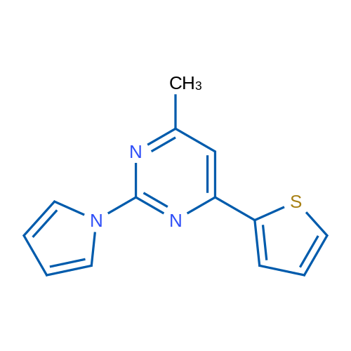 4-Methyl-2-(1H-pyrrol-1-yl)-6-(thiophen-2-yl)pyrimidine 1g