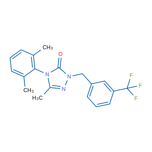 4-(2,6-Dimethylphenyl)-3-methyl-1-{[3-(trifluoromethyl)phenyl]methyl}-4,5-dihydro-1H-1,2,4-triazol-5-one 1g