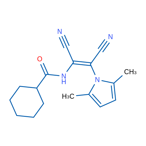 N-[(1Z)-1,2-Dicyano-2-(2,5-dimethyl-1H-pyrrol-1-yl)eth-1-en-1-yl]cyclohexanecarboxamide 1g