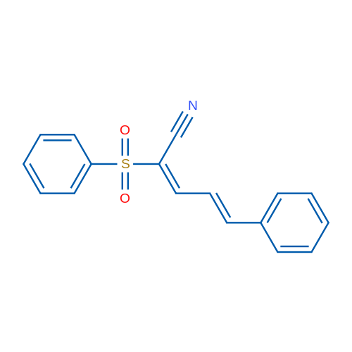 2-(Benzenesulfonyl)-5-phenylpenta-2,4-dienenitrile 1g