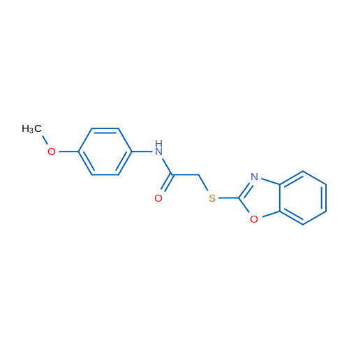 2-(1,3-Benzoxazol-2-ylsulfanyl)-N-(4-methoxyphenyl)acetamide 1g