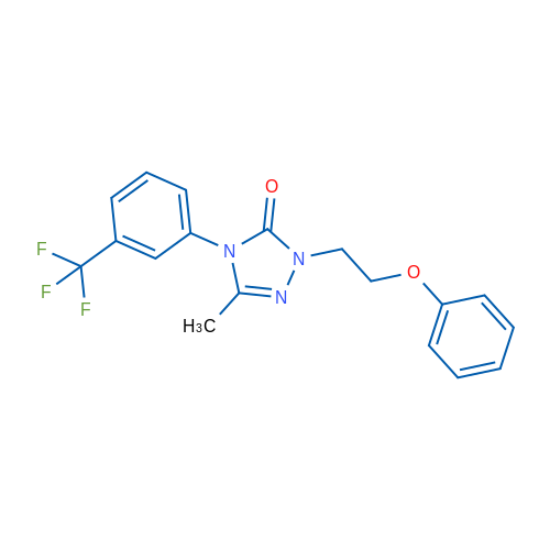 3-Methyl-1-(2-phenoxyethyl)-4-[3-(trifluoromethyl)phenyl]-4,5-dihydro-1H-1,2,4-triazol-5-one 1g