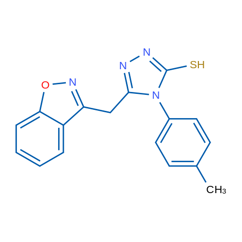5-[(1,2-Benzoxazol-3-yl)methyl]-4-(4-methylphenyl)-4H-1,2,4-triazole-3-thiol 1g