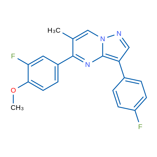5-(3-Fluoro-4-methoxyphenyl)-3-(4-fluorophenyl)-6-methylpyrazolo[1,5-a]pyrimidine 1g