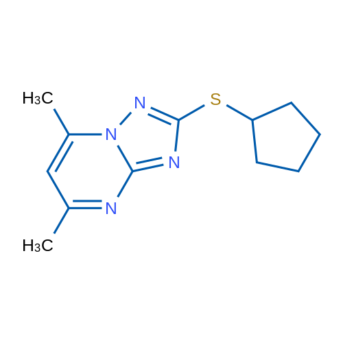 2-(Cyclopentylsulfanyl)-5,7-dimethyl-[1,2,4]triazolo[1,5-a]pyrimidine 1g