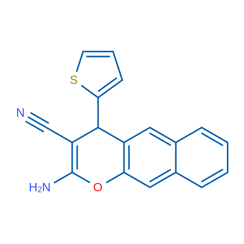2-Amino-4-(thiophen-2-yl)-4H-benzo[g]chromene-3-carbonitrile 1g