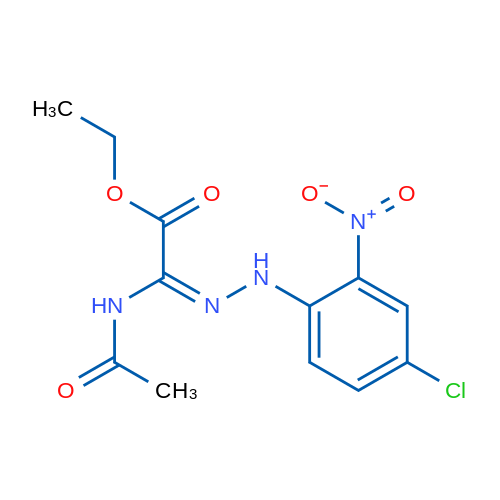 Ethyl (2E)-2-[2-(4-chloro-2-nitrophenyl)hydrazin-1-ylidene]-2-acetamidoacetate 1g