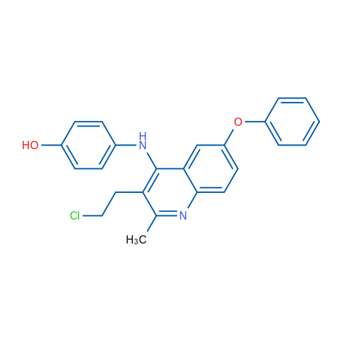 4-{[3-(2-chloroethyl)-2-methyl-6-phenoxyquinolin-4-yl]amino}phenol 1g
