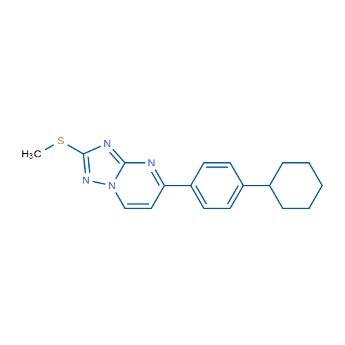 5-(4-Cyclohexylphenyl)-2-(methylsulfanyl)-[1,2,4]triazolo[1,5-a]pyrimidine 1g