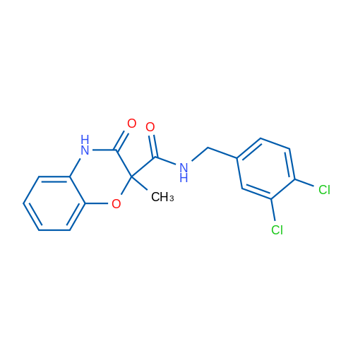 N-[(3,4-Dichlorophenyl)methyl]-2-methyl-3-oxo-3,4-dihydro-2H-1,4-benzoxazine-2-carboxamide 1g