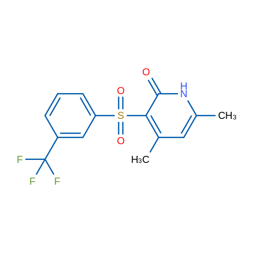 4,6-Dimethyl-3-[3-(trifluoromethyl)benzenesulfonyl]-1,2-dihydropyridin-2-one 1g
