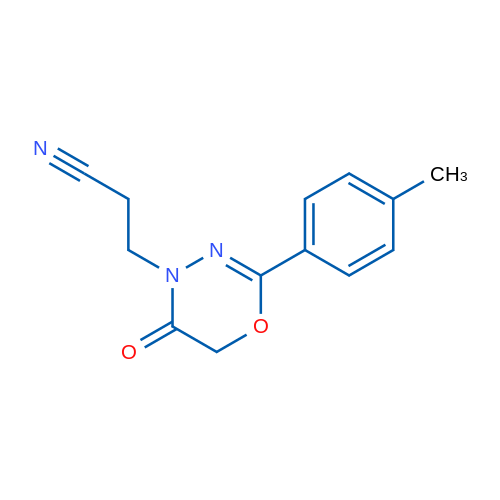 3-[2-(4-Methylphenyl)-5-oxo-5,6-dihydro-4H-1,3,4-oxadiazin-4-yl]propanenitrile 1g