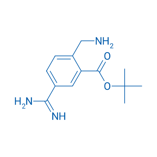 tert-Butyl 2-(aminomethyl)-5-carbamimidoylbenzoate 250mg
