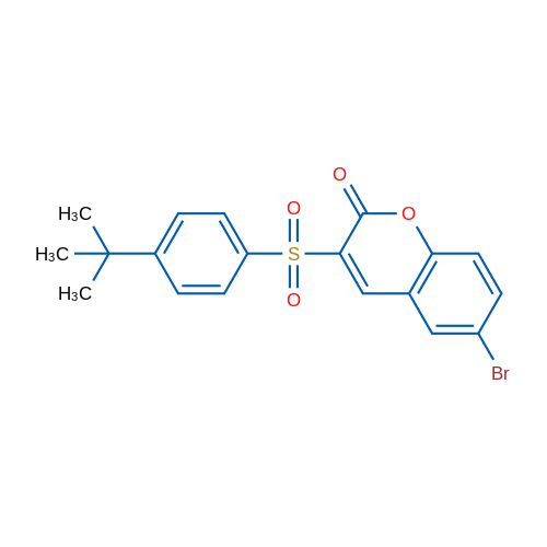 6-Bromo-3-(4-tert-butylbenzenesulfonyl)-2H-chromen-2-one 1g