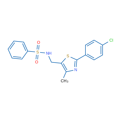 N-{[2-(4-chlorophenyl)-4-methyl-1,3-thiazol-5-yl]methyl}benzenesulfonamide 1g