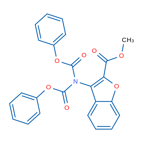 Methyl 3-[bis(phenoxycarbonyl)amino]-1-benzofuran-2-carboxylate 1g