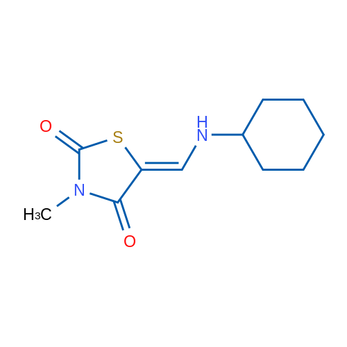 (5Z)-5-[(Cyclohexylamino)methylidene]-3-methyl-1,3-thiazolidine-2,4-dione 1g
