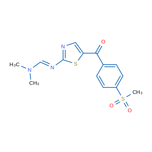 (E)-N'-[5-(4-Methanesulfonylbenzoyl)-1,3-thiazol-2-yl]-N,N-dimethylmethanimidamide 1g
