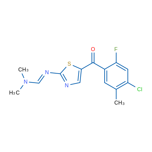 (E)-N'-[5-(4-Chloro-2-fluoro-5-methylbenzoyl)-1,3-thiazol-2-yl]-N,N-dimethylmethanimidamide 1g