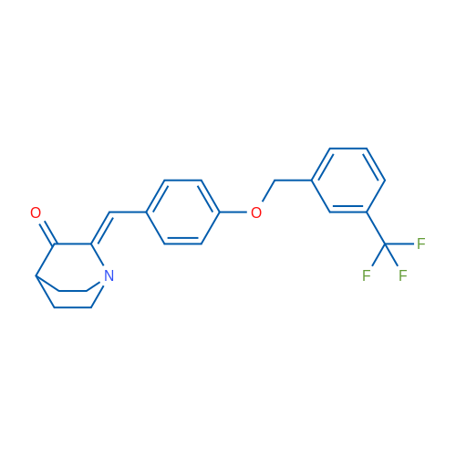 (2Z)-2-[(4-{[3-(trifluoromethyl)phenyl]methoxy}phenyl)methylidene]-1-azabicyclo[2.2.2]octan-3-one 1g