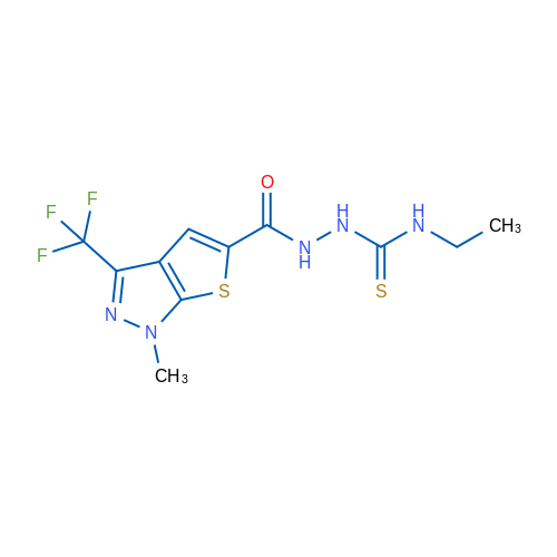 N-[(Ethylcarbamothioyl)amino]-1-methyl-3-(trifluoromethyl)-1H-thieno[2,3-c]pyrazole-5-carboxamide 1g