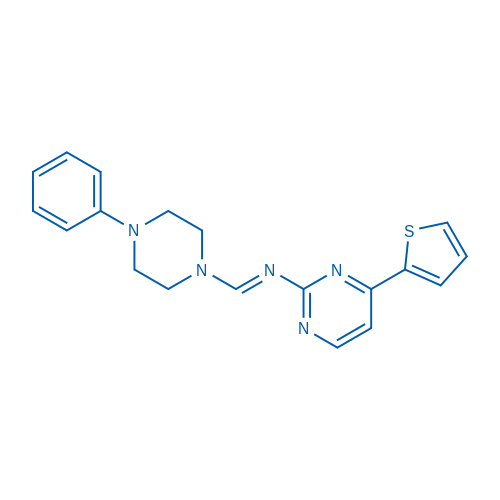 (1E)-1-(4-Phenylpiperazin-1-yl)-N-[4-(thiophen-2-yl)pyrimidin-2-yl]methanimine 1g