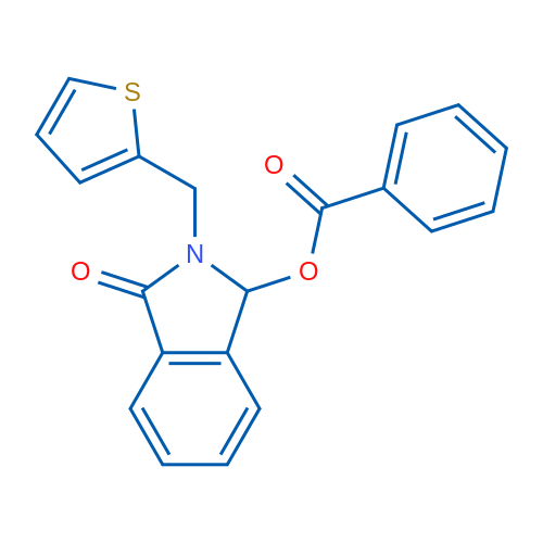 3-Oxo-2-[(thiophen-2-yl)methyl]-2,3-dihydro-1H-isoindol-1-yl benzoate 1g