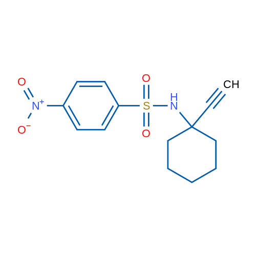 N-(1-Ethynylcyclohexyl)-4-nitrobenzene-1-sulfonamide 1g