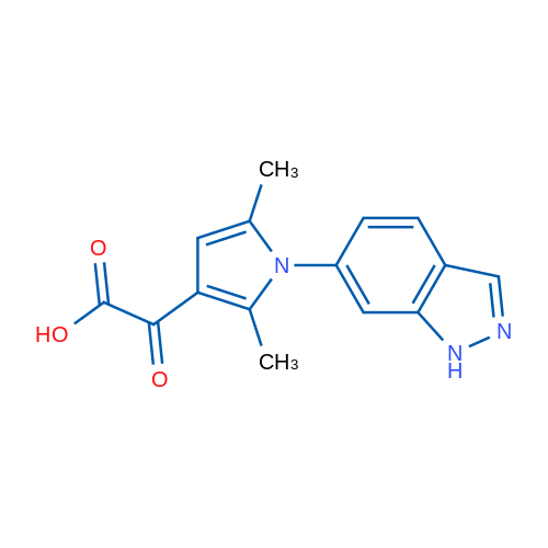 2-[1-(1H-Indazol-6-yl)-2,5-dimethyl-1H-pyrrol-3-yl]-2-oxoacetic acid 1g