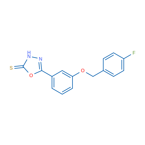 5-{3-[(4-fluorophenyl)methoxy]phenyl}-2,3-dihydro-1,3,4-oxadiazole-2-thione 1g