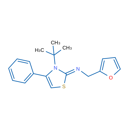 N-[(2Z)-3-tert-Butyl-4-phenyl-2,3-dihydro-1,3-thiazol-2-ylidene]-1-(furan-2-yl)methanamine 1g