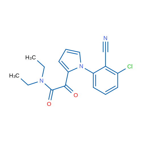 2-[1-(3-Chloro-2-cyanophenyl)-1H-pyrrol-2-yl]-N,N-diethyl-2-oxoacetamide 1g