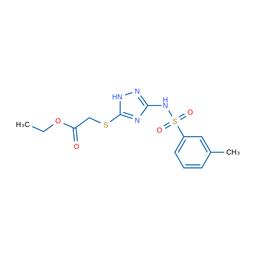 Ethyl 2-{[3-(3-methylbenzenesulfonamido)-1H-1,2,4-triazol-5-yl]sulfanyl}acetate 1g