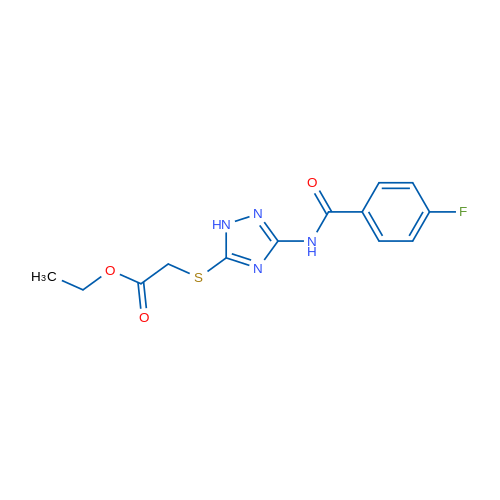 Ethyl 2-{[3-(4-fluorobenzamido)-1H-1,2,4-triazol-5-yl]sulfanyl}acetate 1g